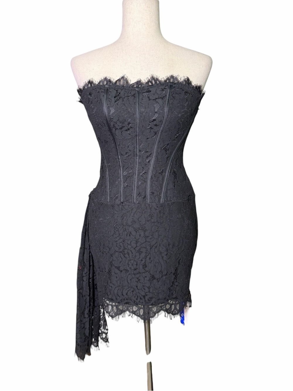 NWT CIDER Black Lace Corset Mini Dress Gothic Pirate Halloween Small